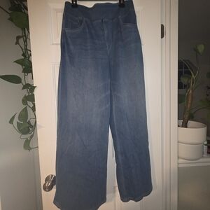 Halara flex high waisted pockets baggy wide leg jeggings